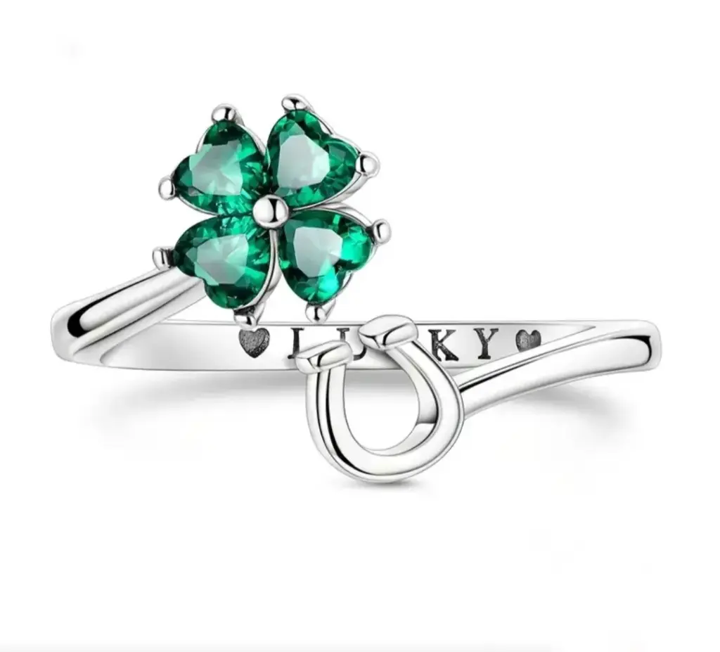 Unazë argjendi me tërfil